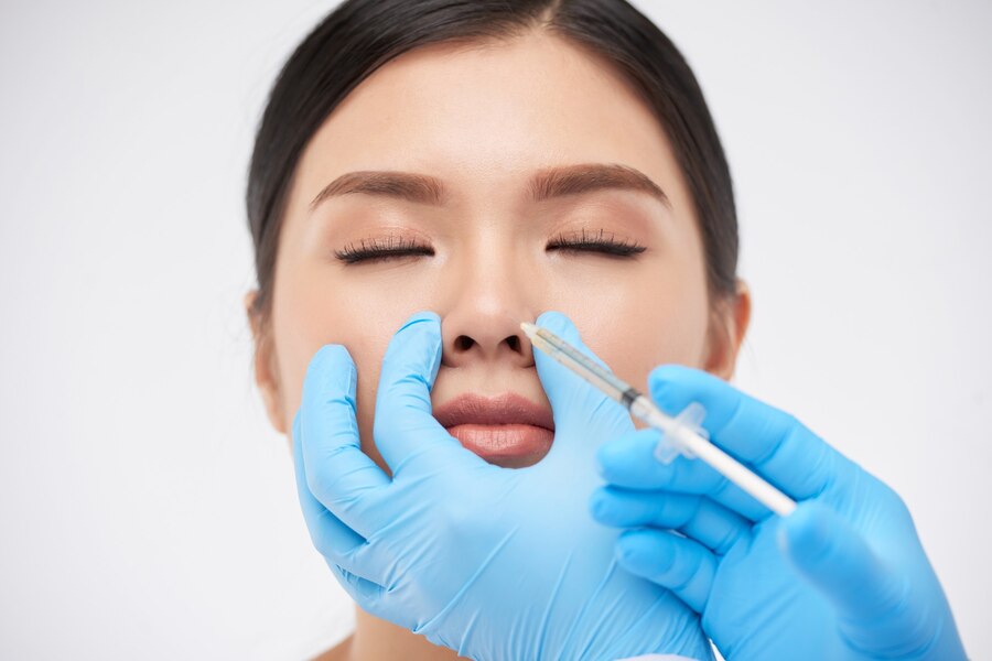 woman-getting-nonsurgical-rhinoplasty